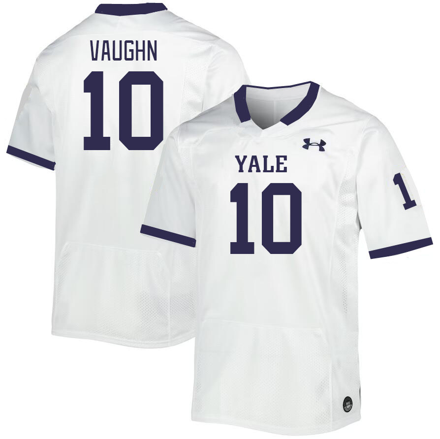 Men-Youth #10 Joseph Vaughn Yale Bulldogs 2023 College Football Jerseys Stitched Sale-White